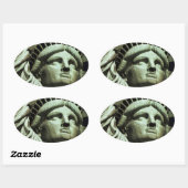 Liberty-Staue Ovaler Aufkleber (Blatt)