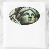 Liberty-Staue Ovaler Aufkleber (Tasche)