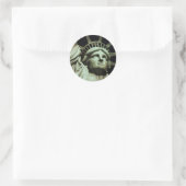 Liberty-Staue Runder Aufkleber (Tasche)
