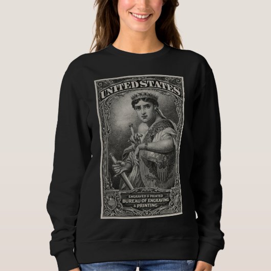 Liberty-Stich von 50-Dollar-B.-Franklin-Note Sweatshirt (Vorderseite)