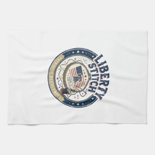 Liberty Stitch Patriotische Stickerei Nadel Geschirrtuch