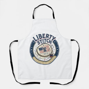 Liberty Stitch Patriotische Stickerei Nadel Schürze