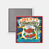Liberty Strawberries Magnet (Vorderseite/Rückseite)