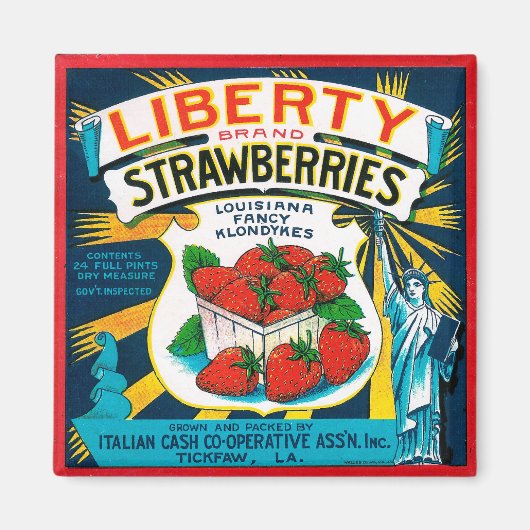 Liberty Strawberries Magnet (Vorne)