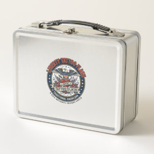 Liberty Tattoo Flash Patriotisches Patriottisches Metall Brotdose