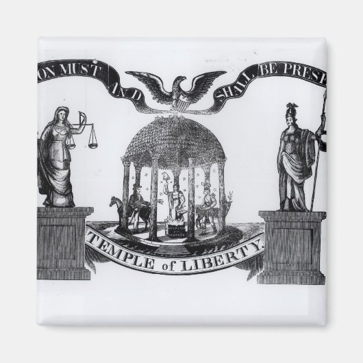 Liberty-Tempel, 1834 Magnet (Vorne)