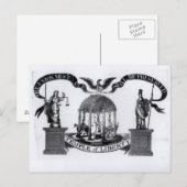 Liberty-Tempel, 1834 Postkarte (Vorne/Hinten)