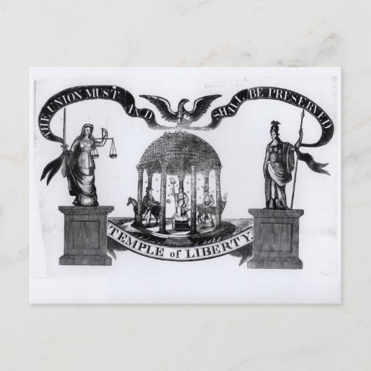 Liberty-Tempel, 1834 Postkarte (Vorderseite)