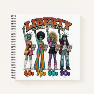 Liberty Through the Decades Retro Notizblock