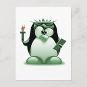 Liberty Tux (Linux Tux) Postkarte (Vorderseite)