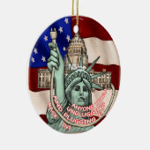 Liberty Unplug USA Keramik Ornament (Rechts)