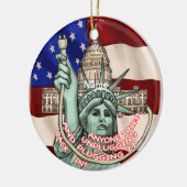 Liberty Unplug USA Keramik Ornament (Links)