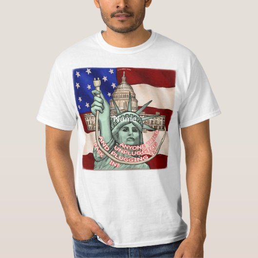 Liberty Unplug USA T-Shirt (Vorderseite)