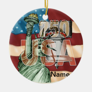 Liberty USA 250. Jubiläums-Schmuck Keramik Ornament