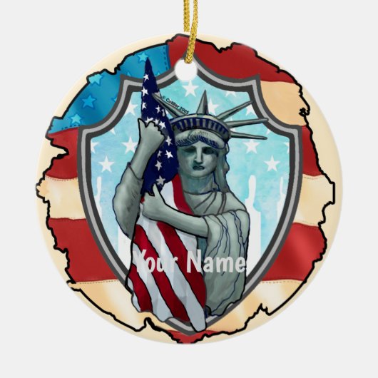 Liberty USA Keramik Ornament (Vorne)