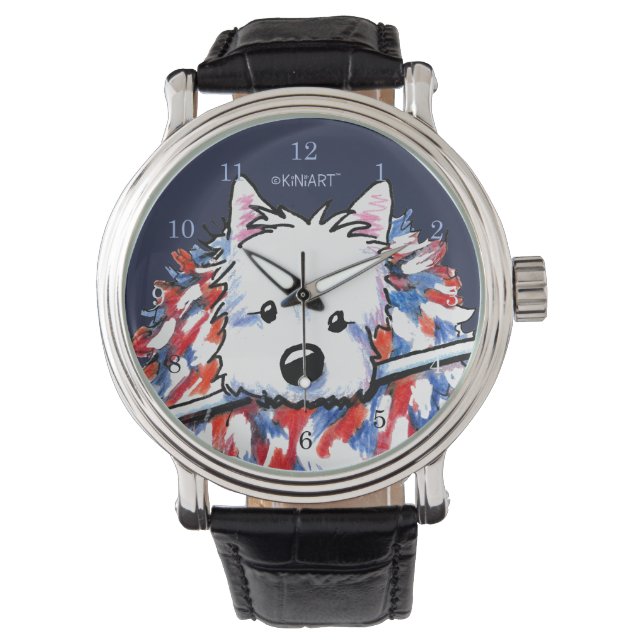 Liberty Westie Portrait Wrist Watch Armbanduhr (Vorderseite)