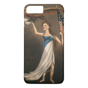 Liberty Woman Eagle American Flag USA iPhone 8 Plus/7 Plus Hülle