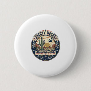 Liberty Wüsten Patriotisch Patriotisch Wüsten Kakt Button
