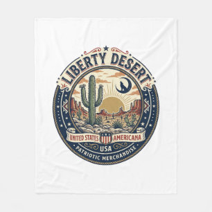 Liberty Wüsten Patriotisch Patriotisch Wüsten Kakt Fleecedecke
