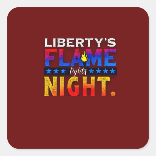 Liberty's Flame Lights Night Stickers & Labels (Vorderseite)