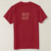 Liberty's Flame Lights Night T - Shirt (Design Rückseite)