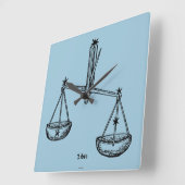 Libra, 1482 quadratische wanduhr (Winkel)