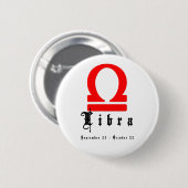 Libra, 23. September - 22. Oktober Button (Vorne & Hinten)