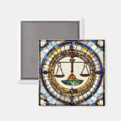 Libra 2 Zoll Square Zodiac Magnet (Vorderseite/Rückseite)