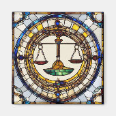 Libra 2 Zoll Square Zodiac Magnet (Vorne)