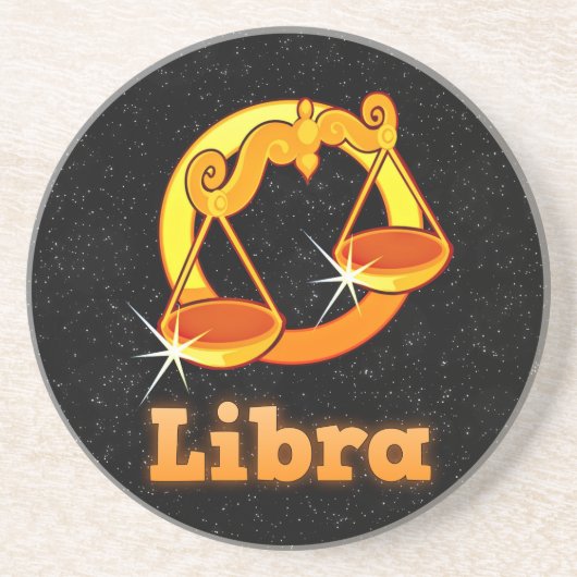 Libra-Abbildung Sandstein Untersetzer (Vorne)