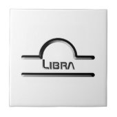 LIBRA, abstrakte Gestaltung des Zodiakzeichens, Fliese (Vorderseite)