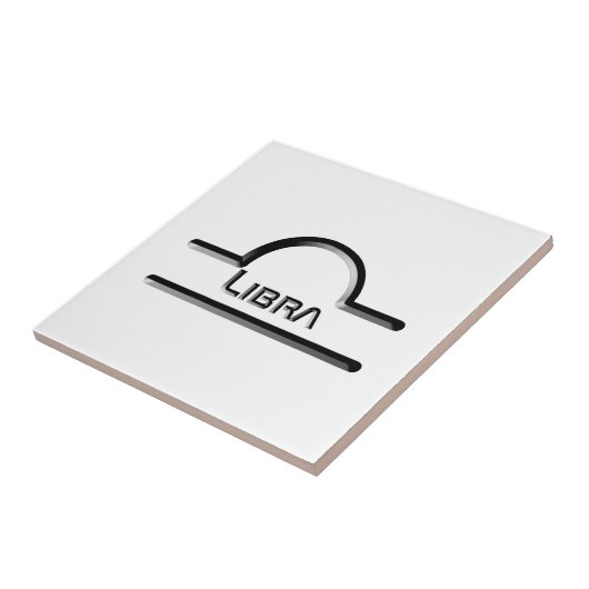 LIBRA, abstrakte Gestaltung des Zodiakzeichens, Fliese (Seite)