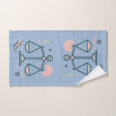 Libra, abstraktes Design des odiakischen Zeichens Badhandtuch Set (Handtuch)