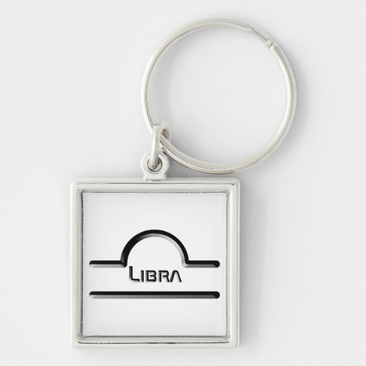 Libra, abstraktes Design des odiakischen Zeichens Schlüsselanhänger (Vorne)