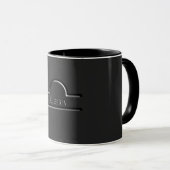 Libra, abstraktes Design des odiakischen Zeichens Tasse (VorderseiteRechts)