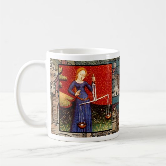 Libra Ancient Zodiac Sign Astrologie Kaffee Cup Kaffeetasse (Links)