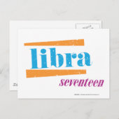 Libra Aqua Postkarte (Vorne/Hinten)