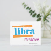 Libra Aqua Postkarte (Stehend Vorderseite)