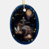Libra Art Collage Keramik Ornament (Hinten)