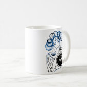 Libra Art Deco Lady Kaffeetasse (VorderseiteRechts)