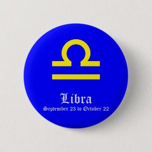 LIBRA ASTROLOGIC SIGN, SYMBOL ZODIAC BUTTON