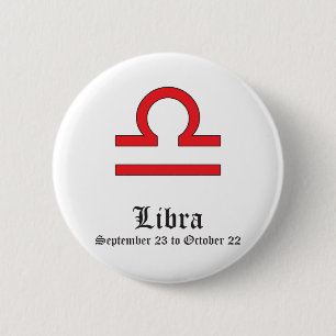 LIBRA ASTROLOGIC SIGN, SYMBOL ZODIAC BUTTON