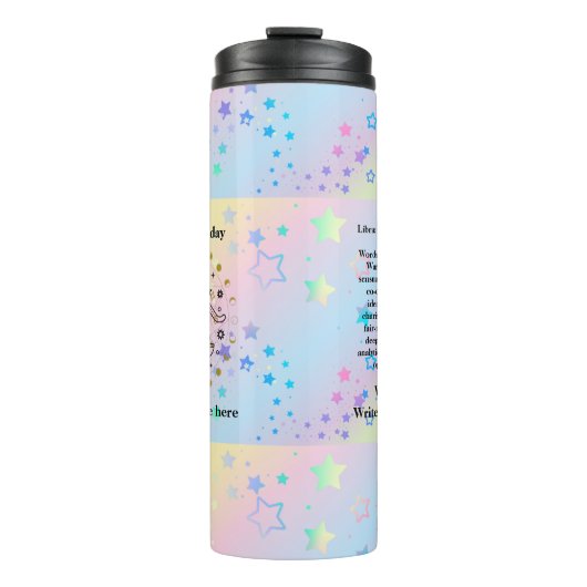 Libra Astrologie Geburt 23.-22. September Thermosbecher (Vorderseite)