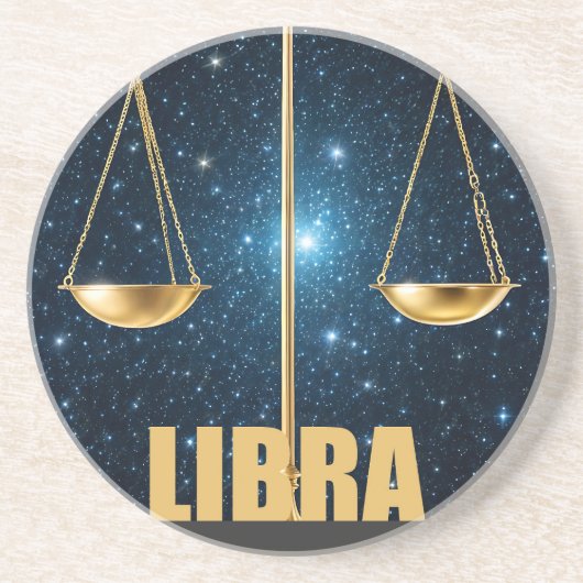 Libra-Astrologie Getränkeuntersetzer (Vorne)