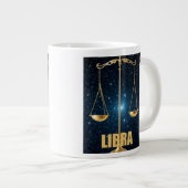 Libra-Astrologie Jumbo-Tasse (Vorderseite Rechts)