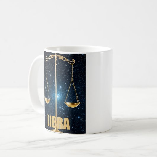 Libra-Astrologie Kaffeetasse (Vorderseite Links)