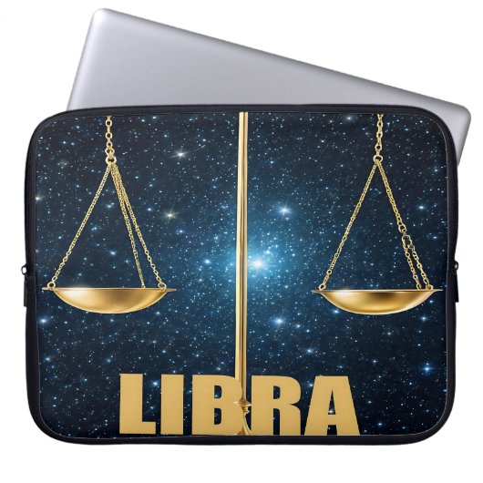 Libra Astrologie Laptopschutzhülle (Vorderseite)