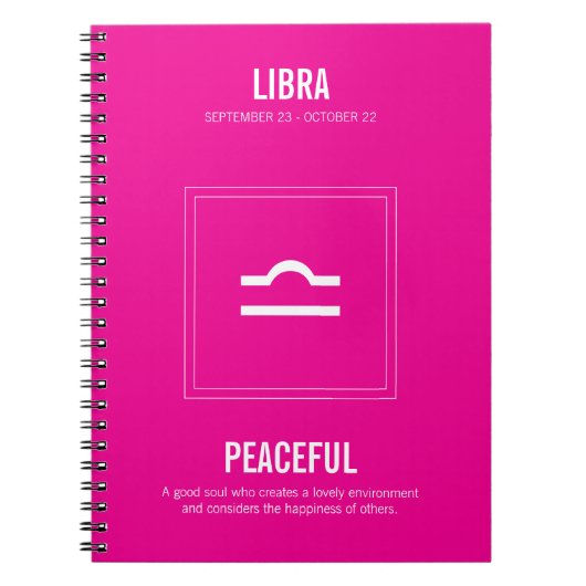 Libra Astrologie Notizblock (Vorderseite)