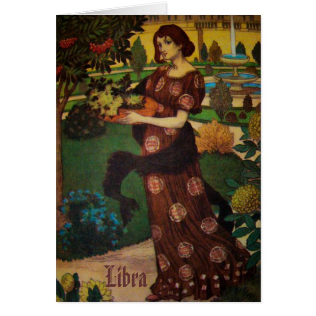 "Libra" Astrologie-Schildkarte (Vorne)