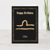 Libra Astrologie Sternzeichen zodiac Happy Birthda Karte (Vorderseite)